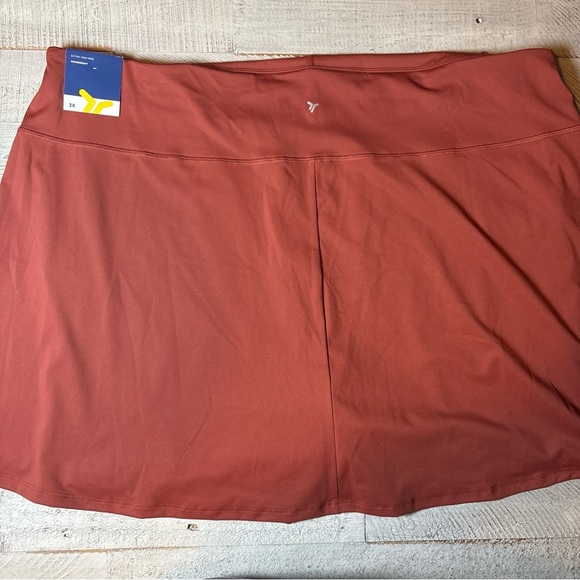 Old Navy Active Powersoft Skort Extra High Rise Go Dry Copper Red Womens Plus 3X - Picture 10 of 16
